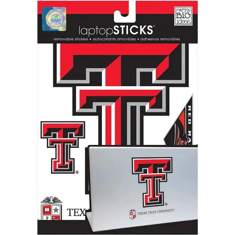 NCAA Texas Tech Laptop Decal Computer Red Raiders School Dorm Logo Removable